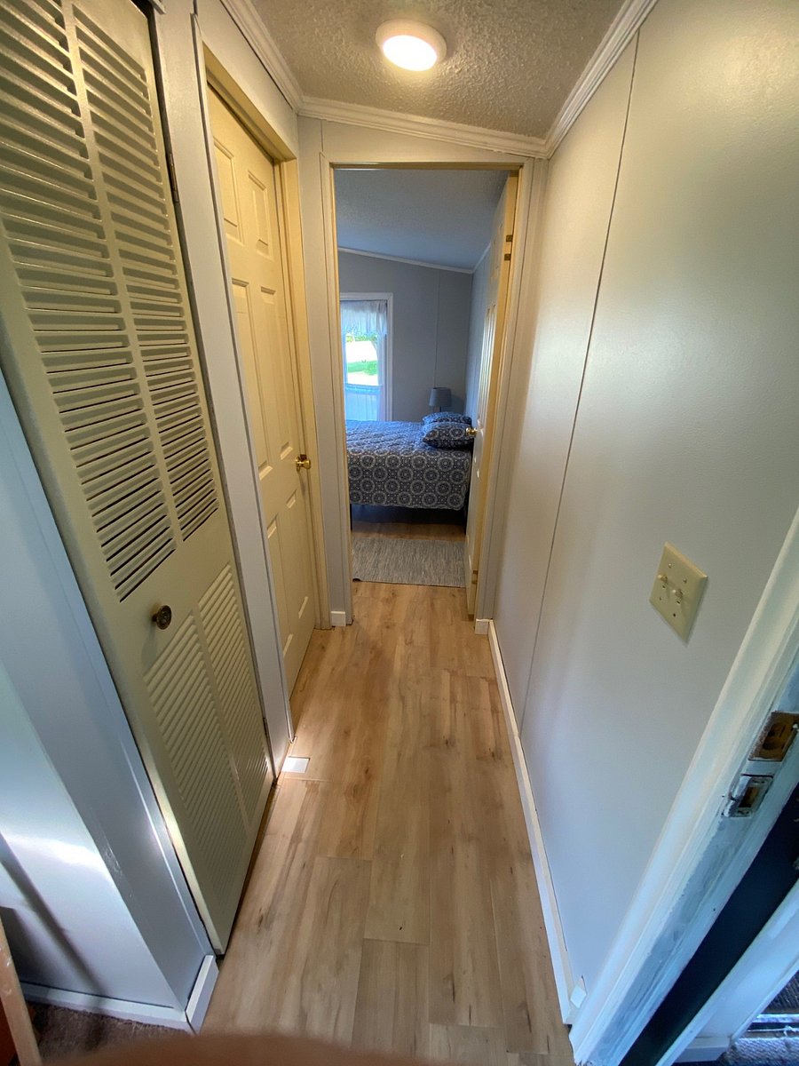 Facing right, inside entrance.