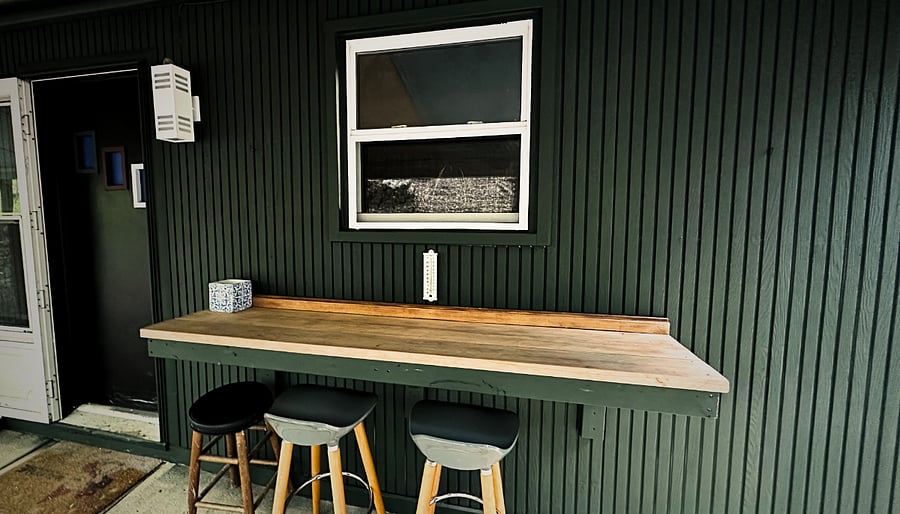 Outdoor bar top (Under Awning - Kitchen window)