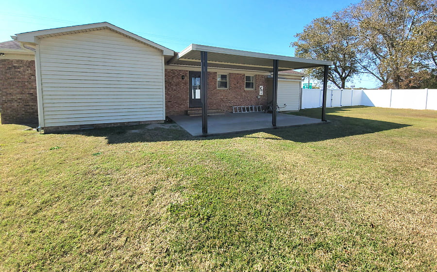 Close up of rear of the house