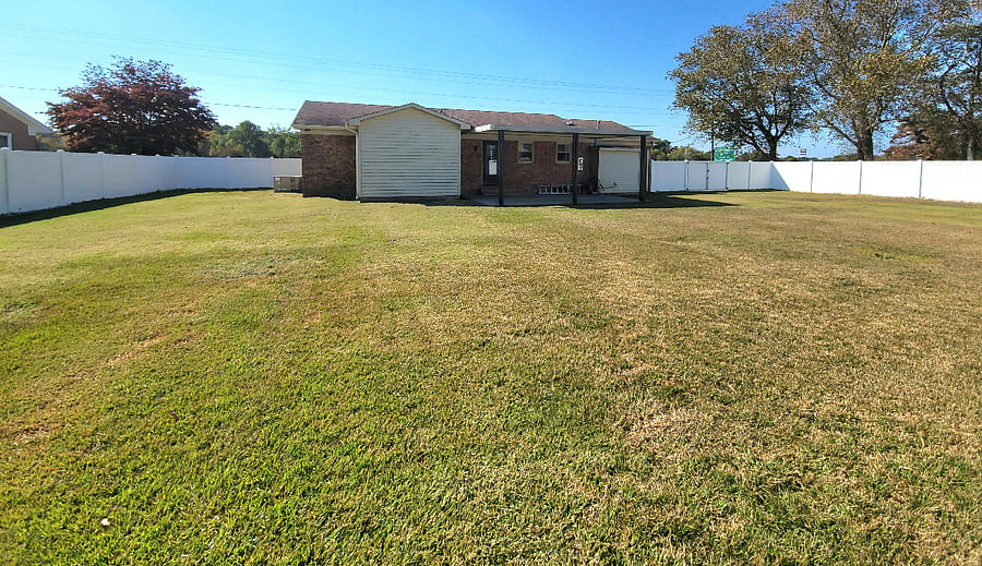 View facing rear of the house