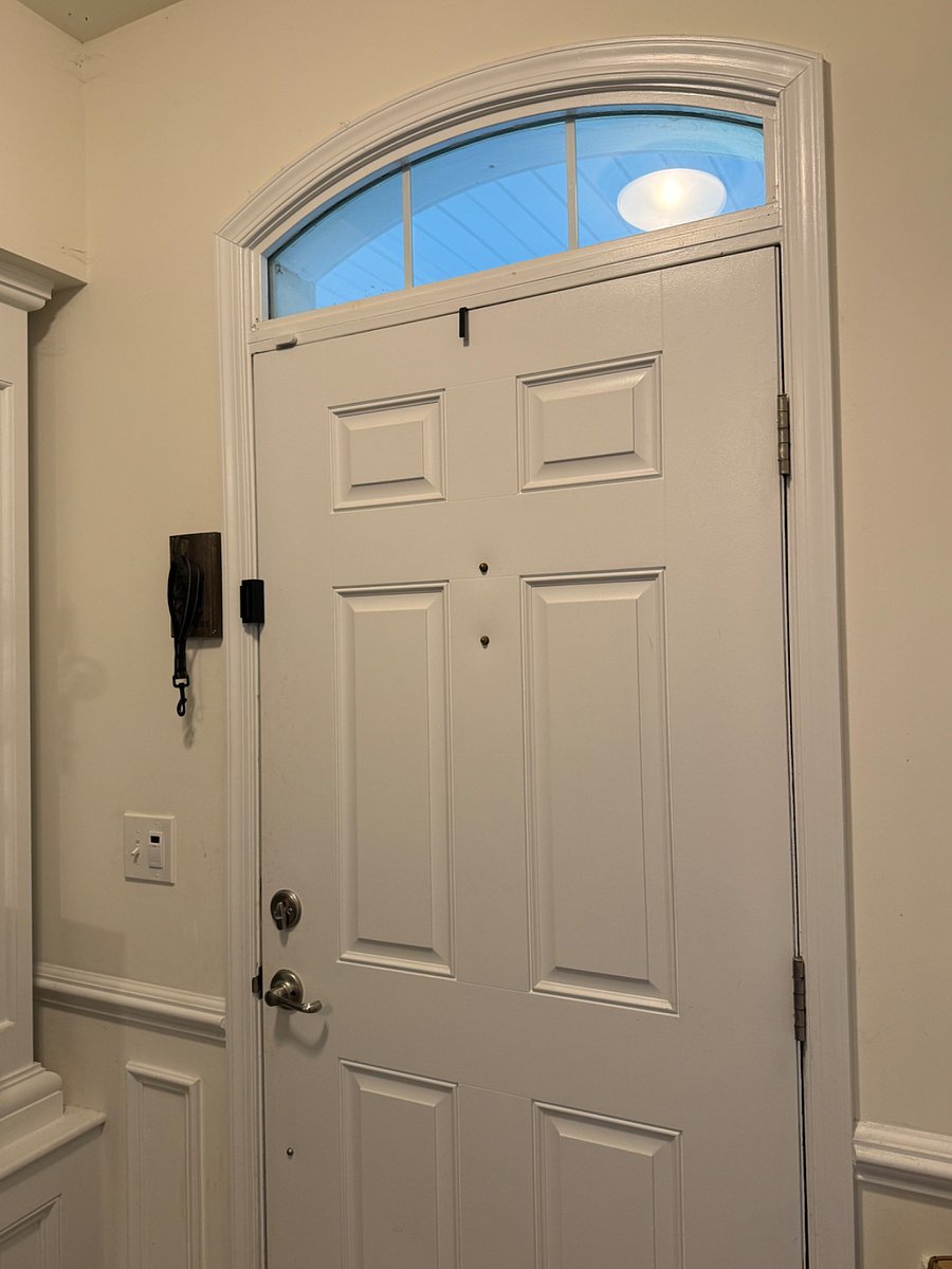 Front door off bedroom 