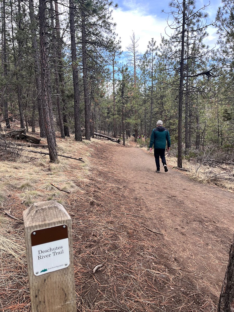 A short walk away the Deschutes river trail