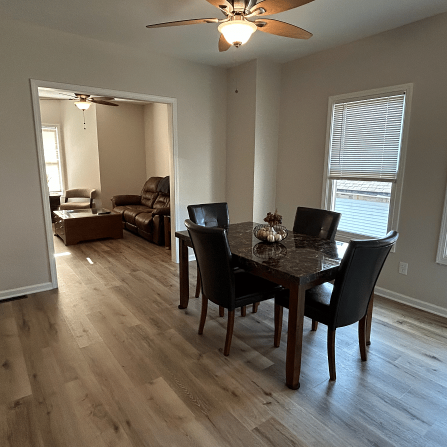 Dining Room
- Table and chairs included