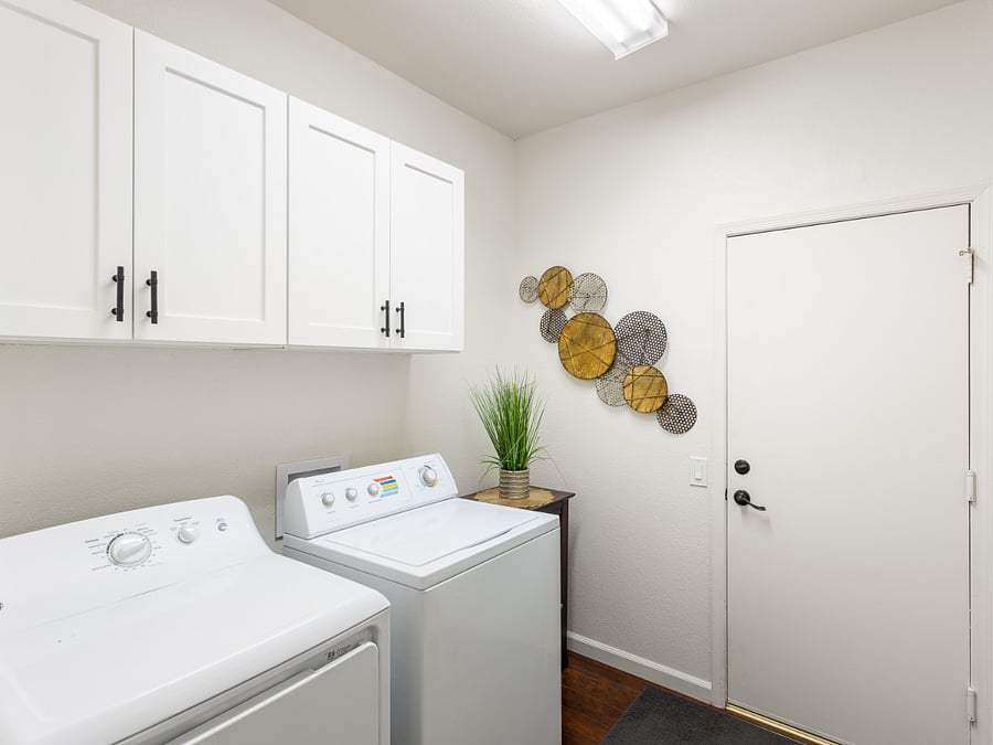 Laundry Room with Full Size Washer and Dryer