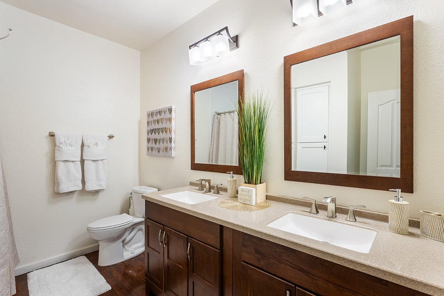 Bathroom 2 of 3: Counter height, dual vanities