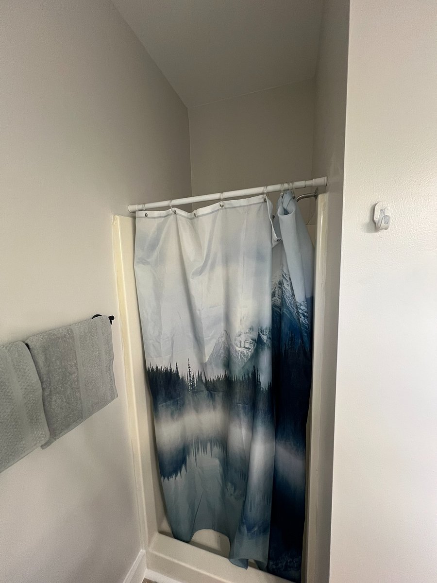 Upstairs bathroom showe