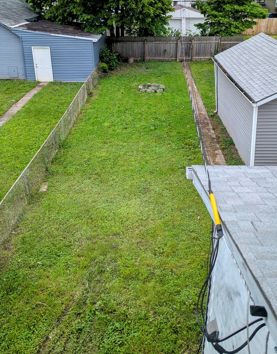 Fenced in backyard