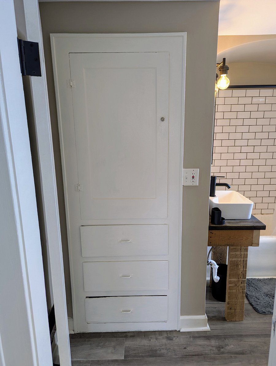 Bathroom storage closet