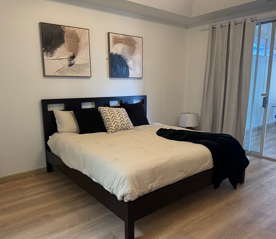Master bedroom king size bed