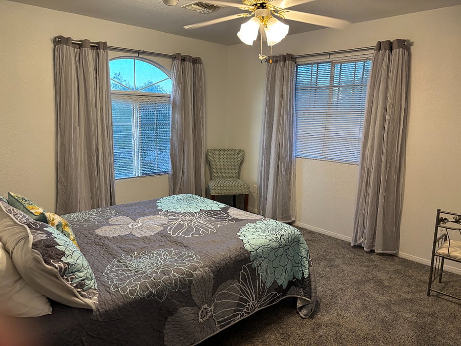 Master Bedroom Open Curtains