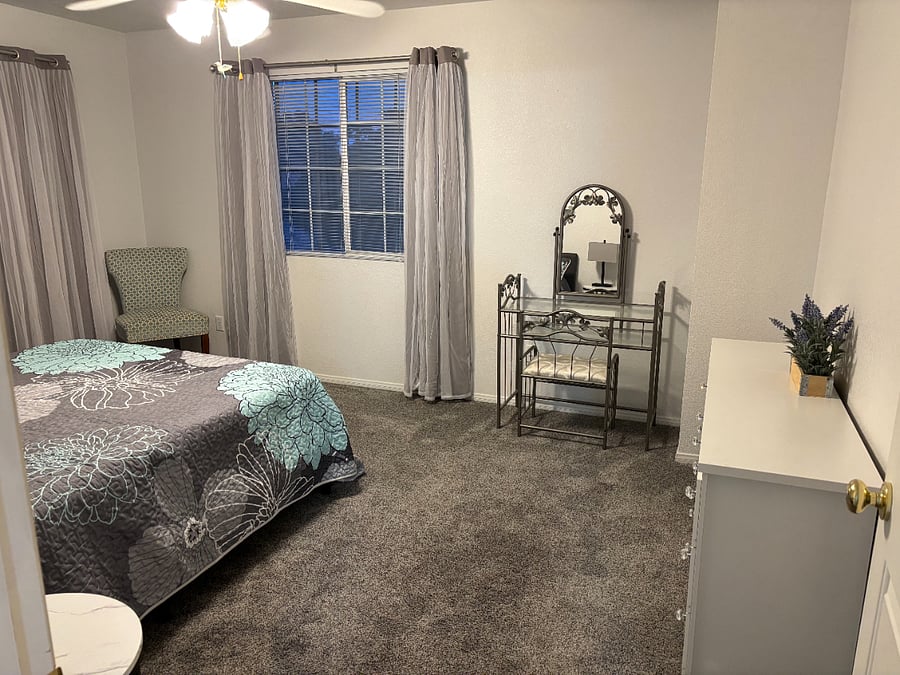 Master Bedroom has vanity and a set of drawers
