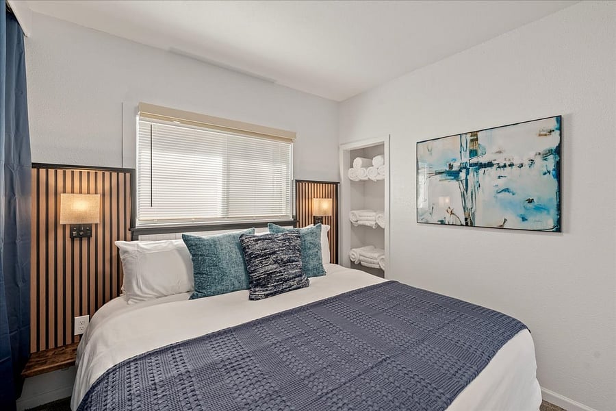 Primary Bedroom on the Main Floor equipped with KING Size Bed