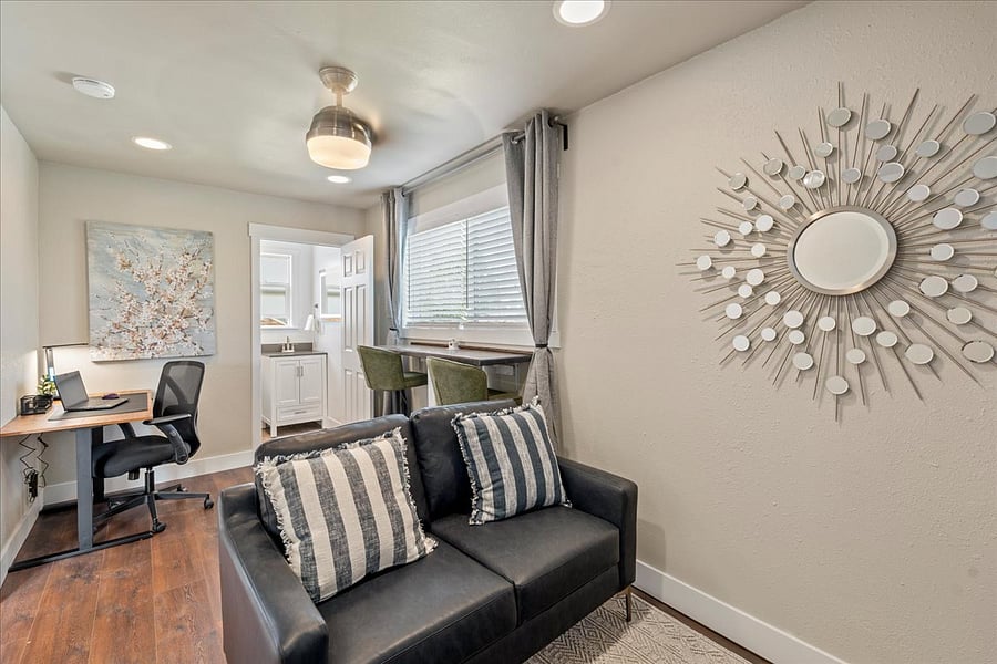 Family Room upstairs with premium love seat