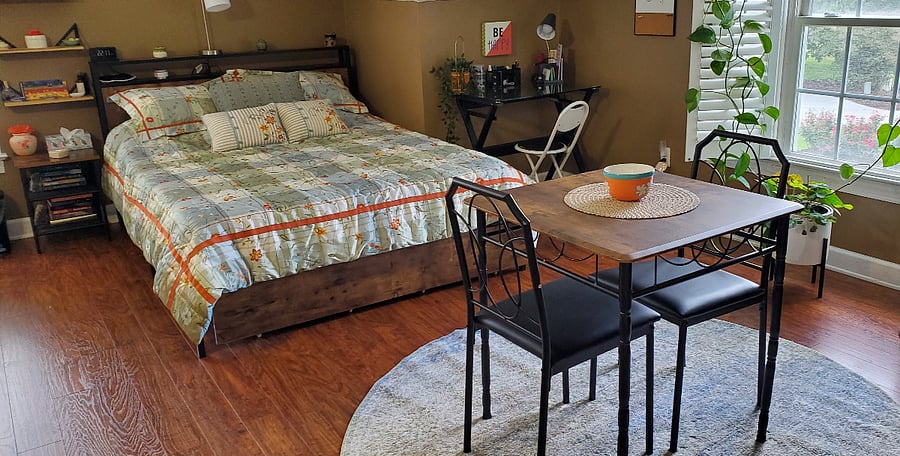 Desk next to bed