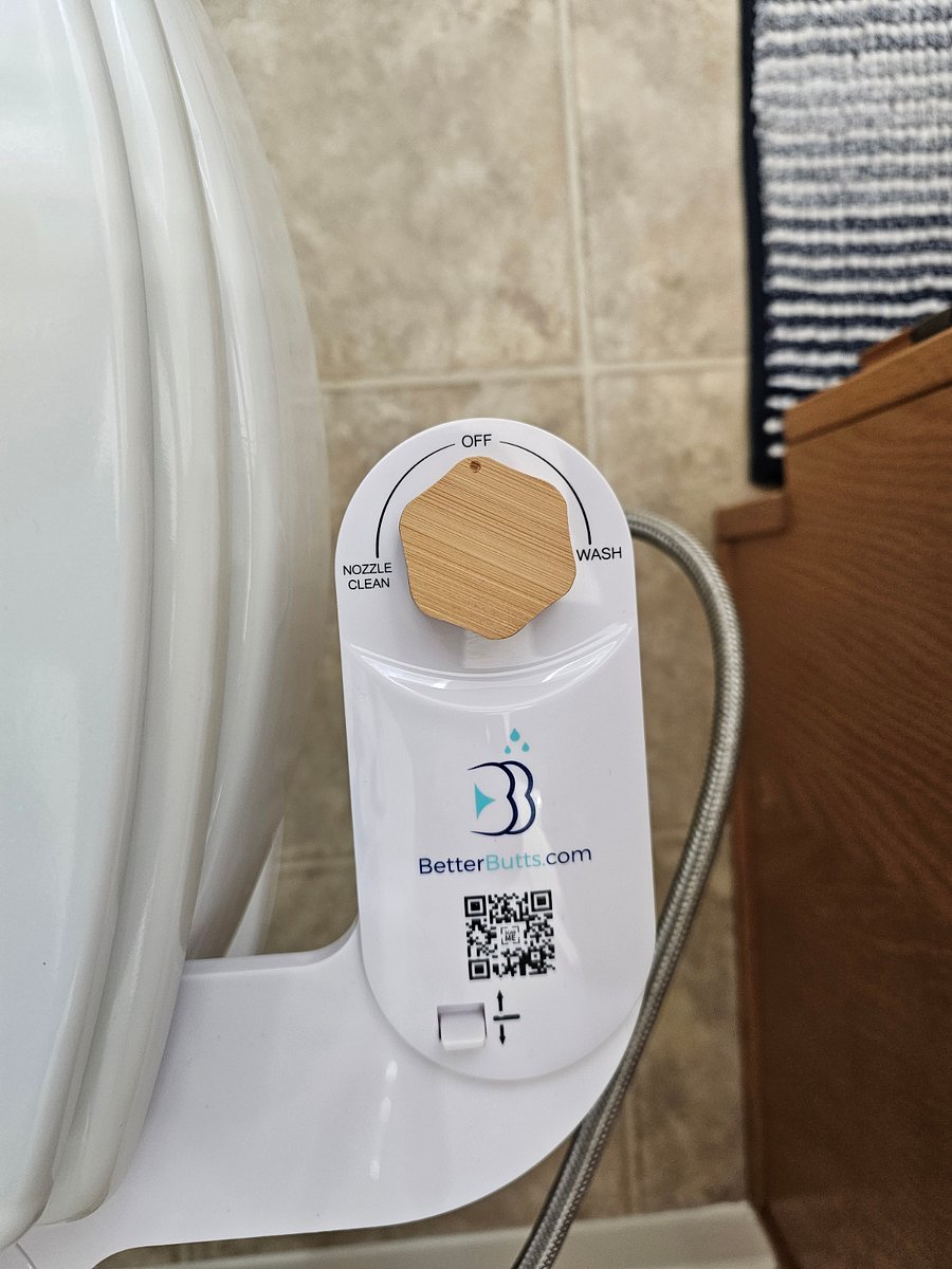 Newly installed bidet, with self-washing capability.