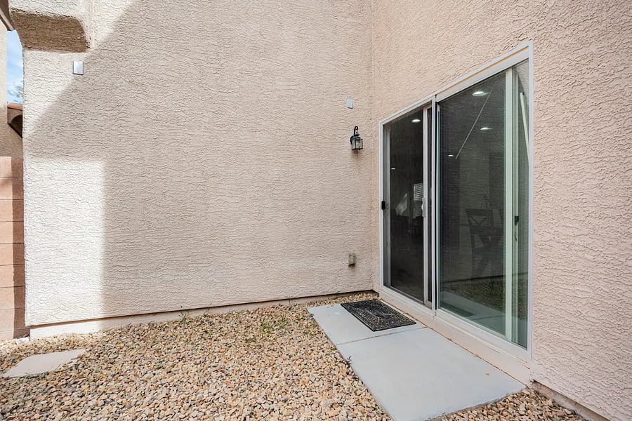 The backyard area.