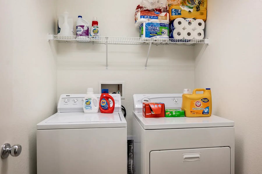 The laundry room.