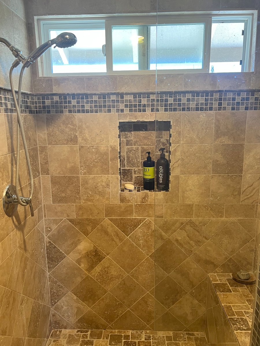 Master bedroom walk in shower