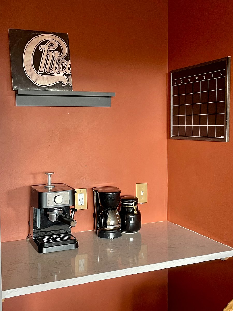 Coffee bar/work space.