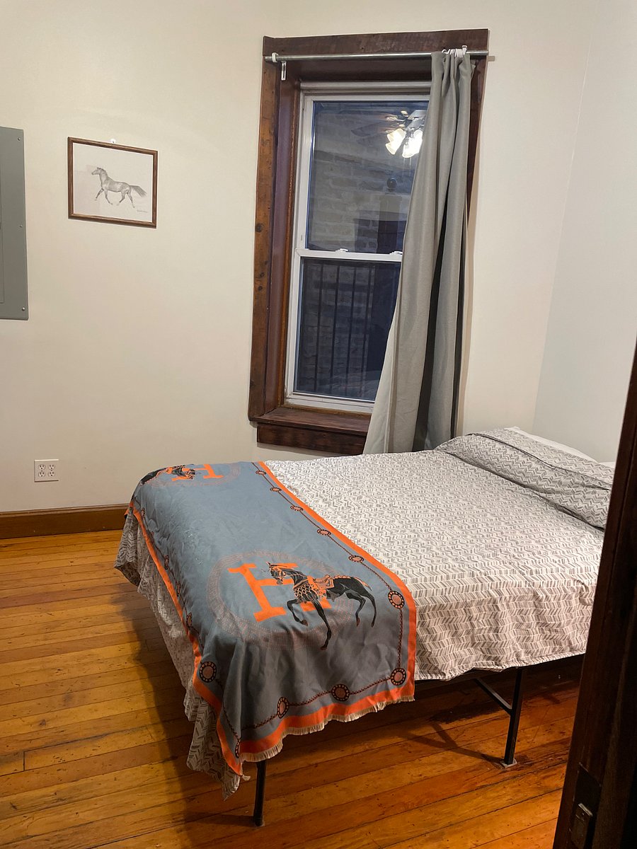 Bedroom with small balcony