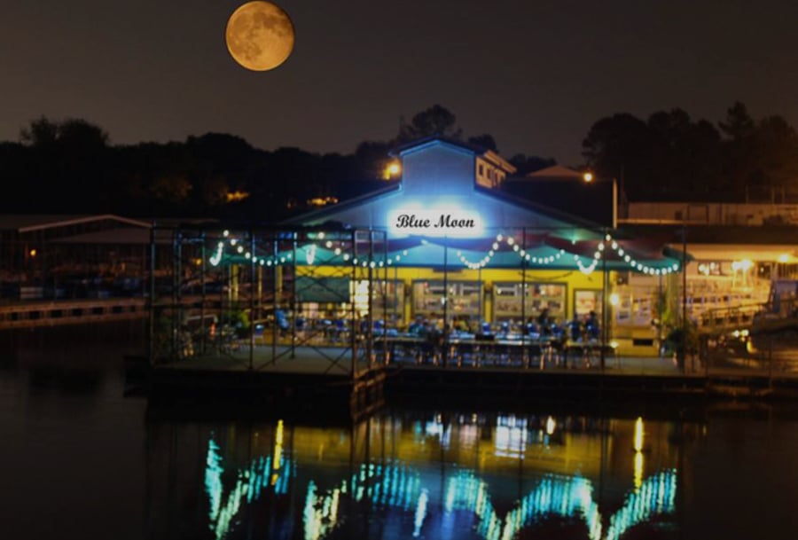 Blue Moon Waterfront Grille & Bar. Half block away from condo!
