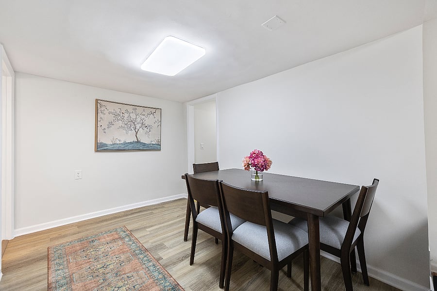  Enjoy meals or remote work in this quiet, comfortable dining nook 