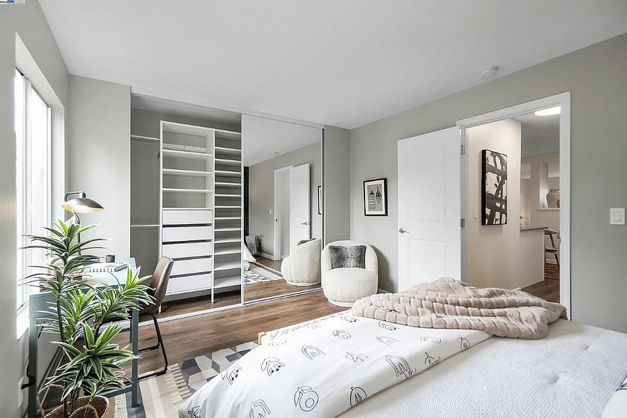 Bedroom with closet