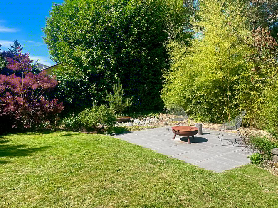 Backyard private patio