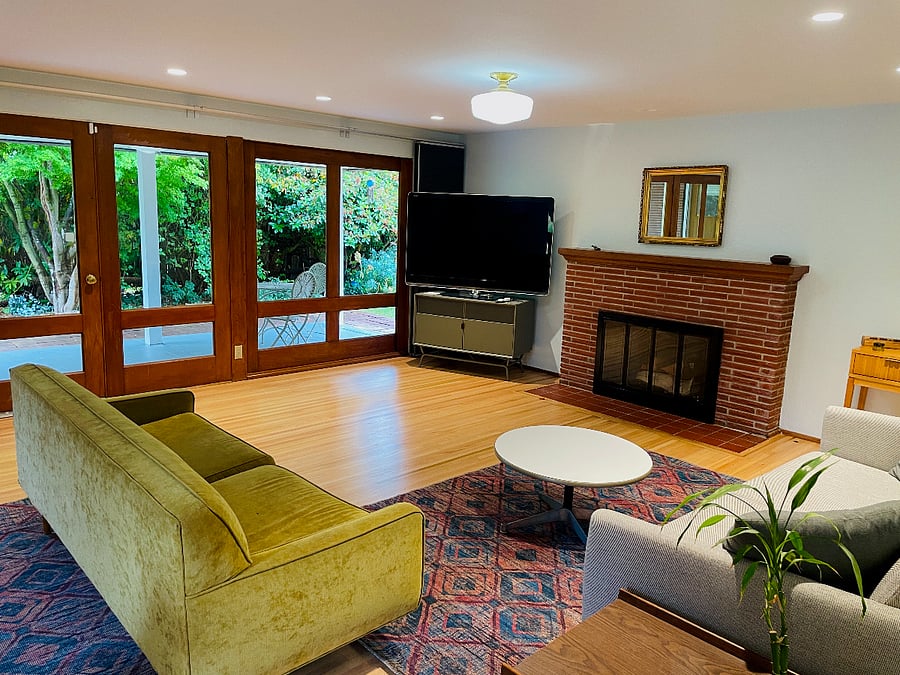 Living Room looking at side patio.
