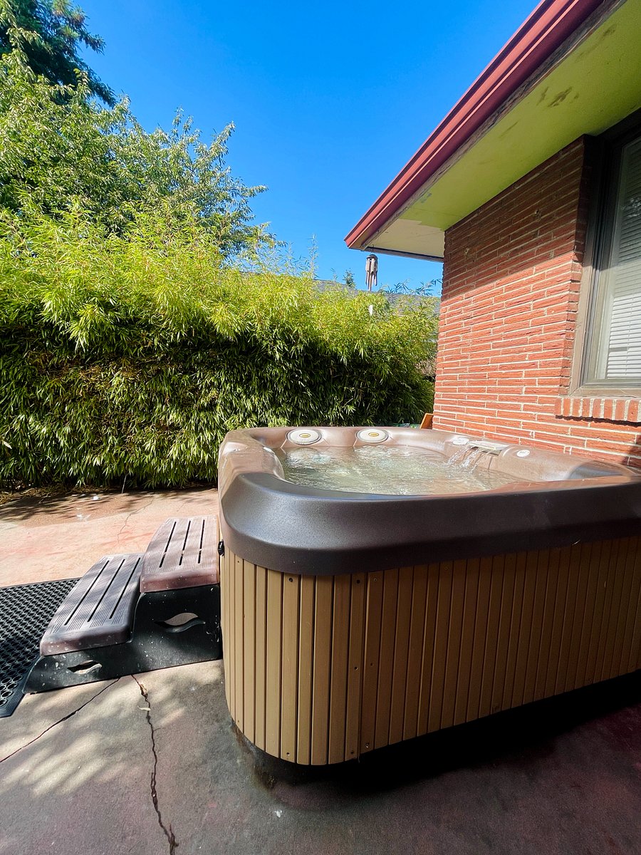 Private Optional Hot Tub Looking from Master Bathroom