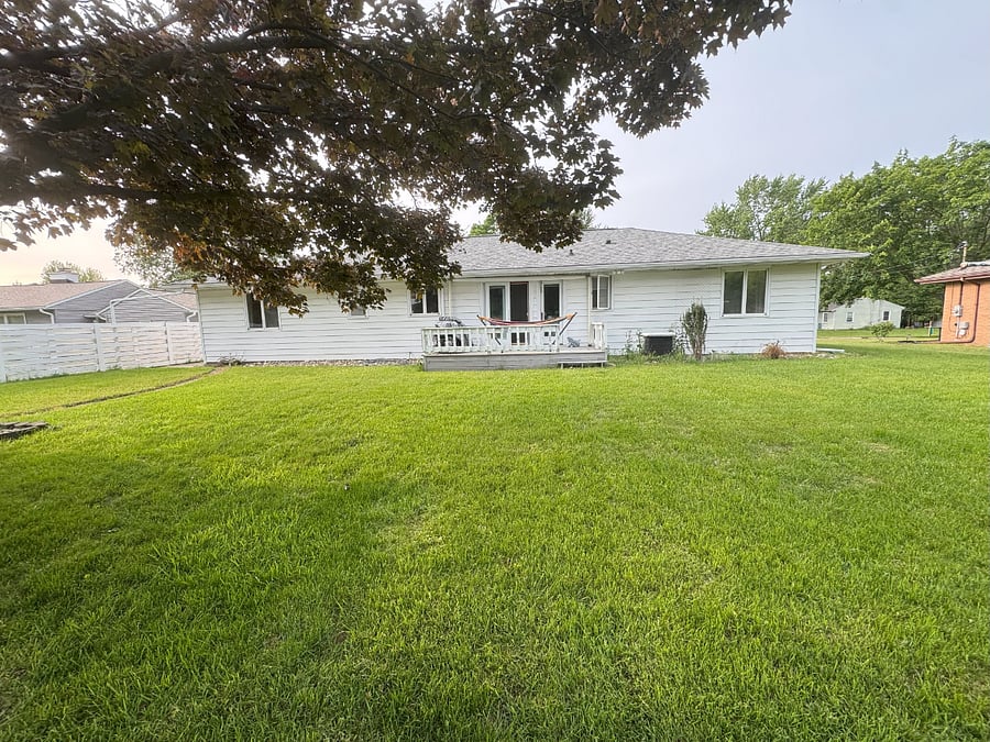 Plenty of yard space for a campfire, games, or company.