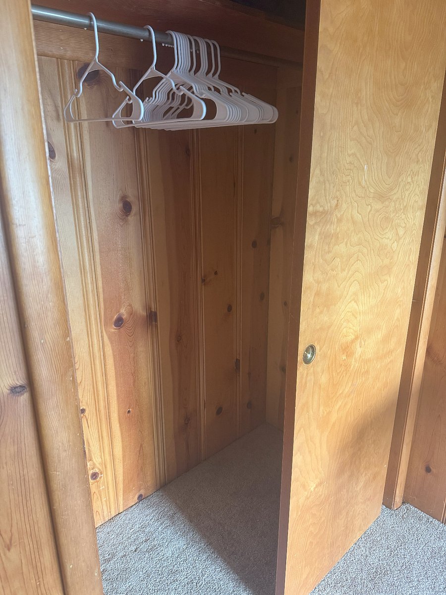Full Closet for plenty of storage with hangers and extra linens, blankets, and pillows provided