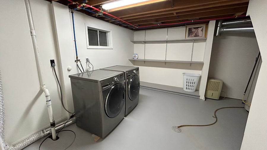 Washer and Dryer in basement