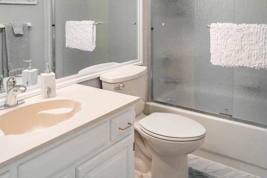 Great place for a relaxing bubble bath or shower!