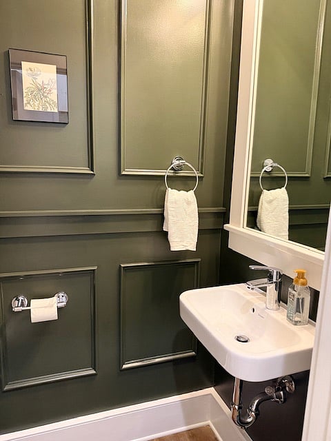 Powder room for guests.