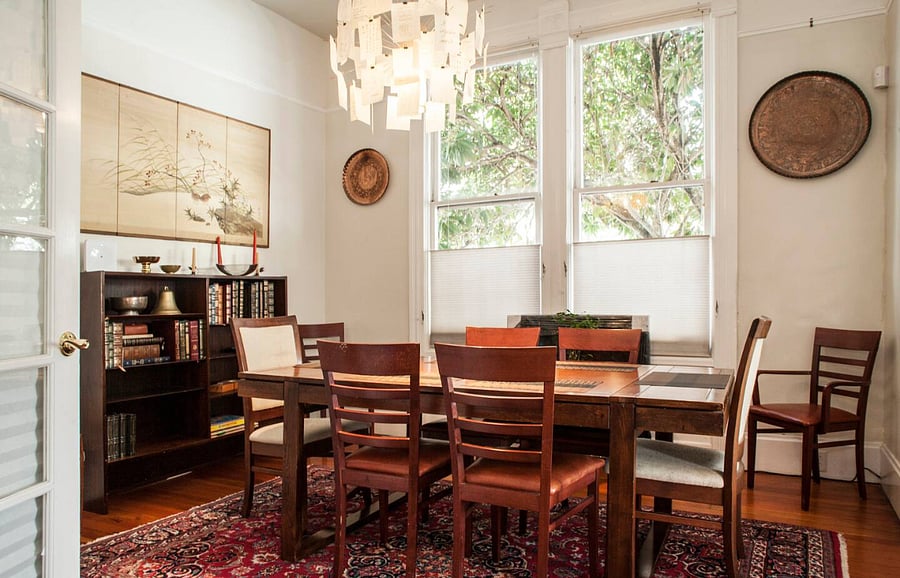 Dining room from entry foyer