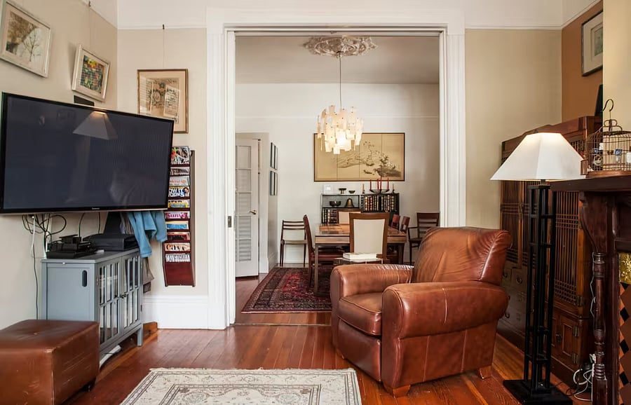 Living room from front windows