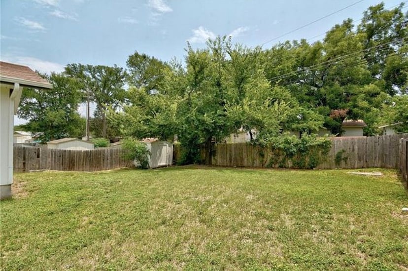 Large backyard