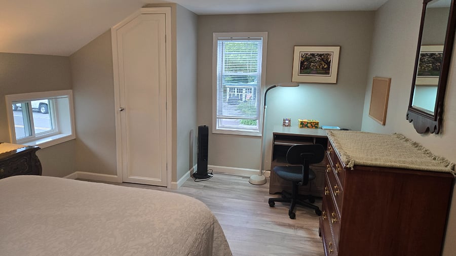 bedroom - closet & desk area