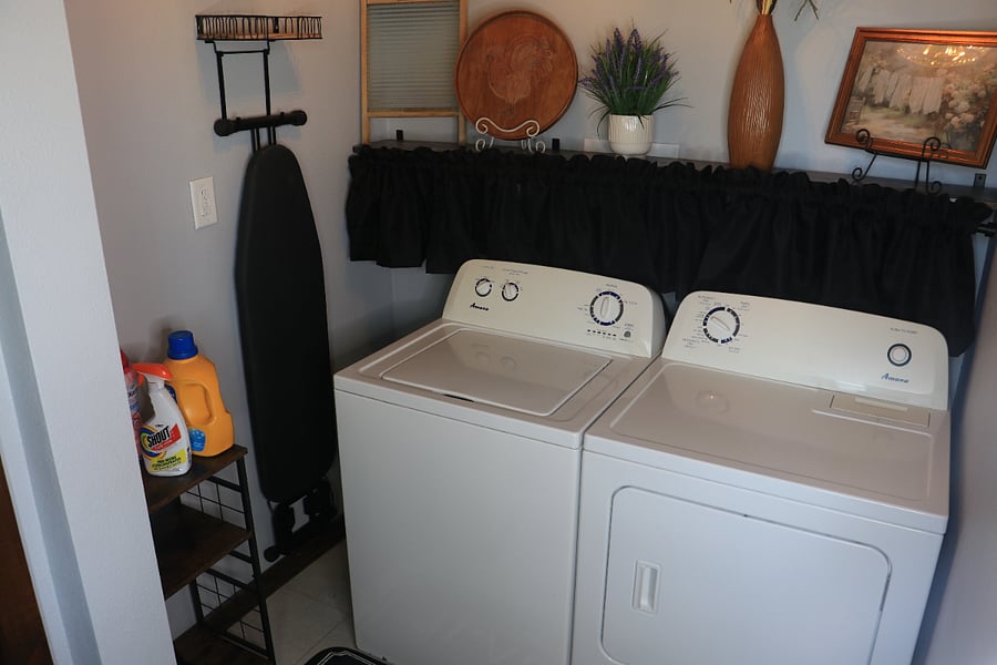 Main floor washer and dryer