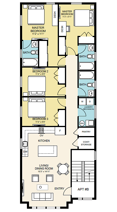 Floor layout for the apartment.