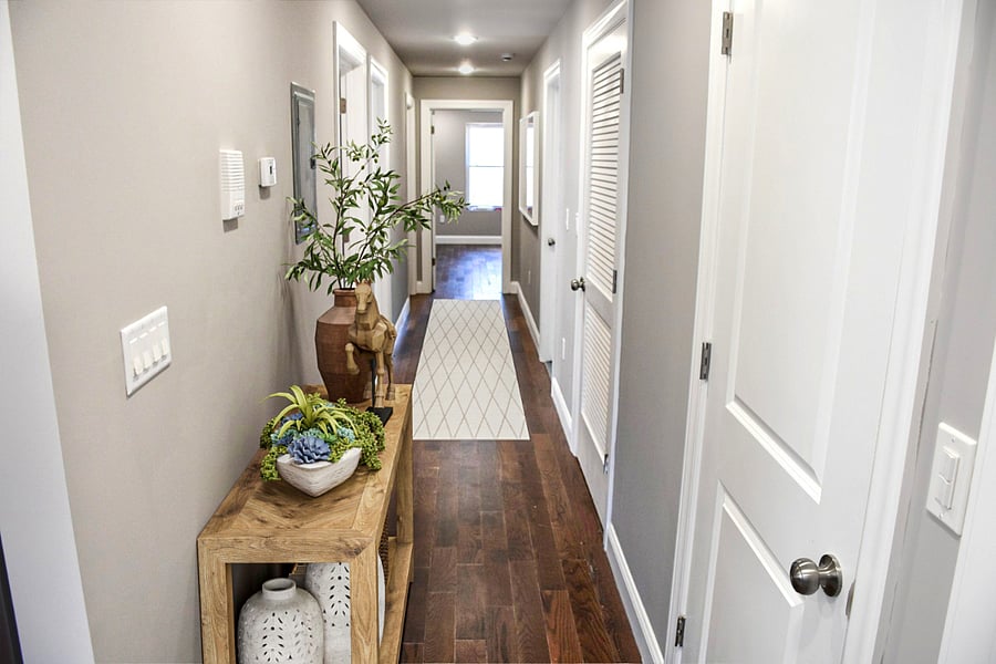Apartment corridor.