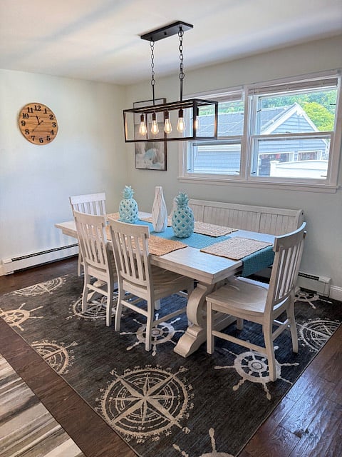 spacious dining area