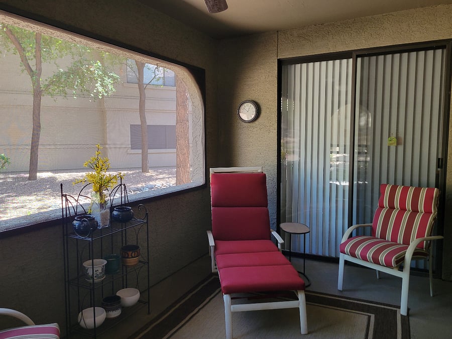 Private screened-in patio