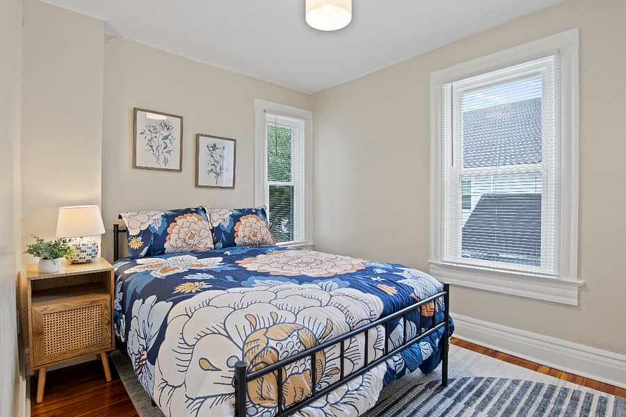 Full bedroom off of living room