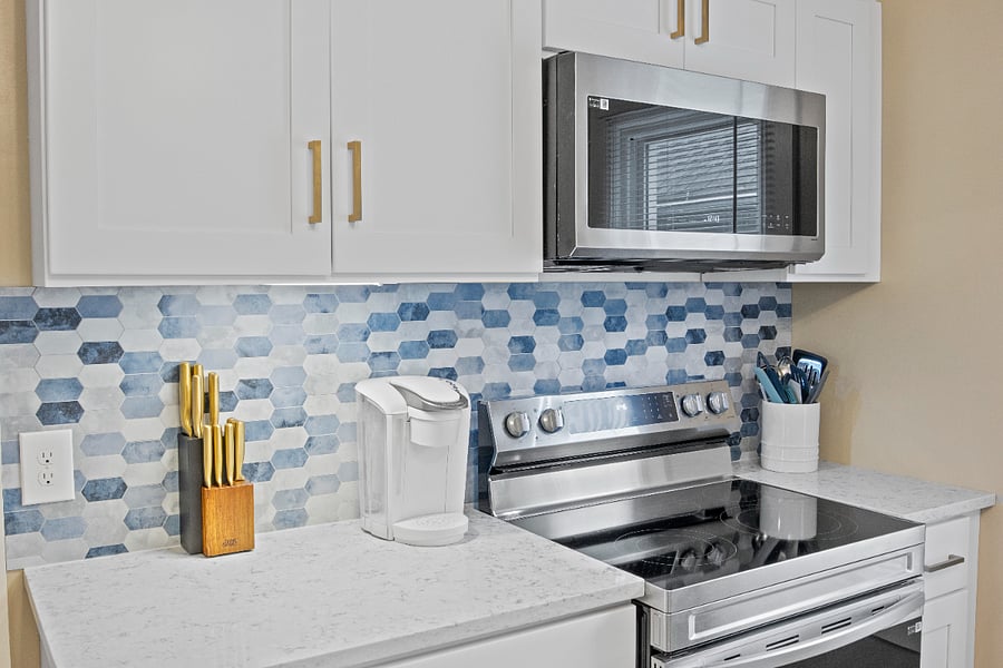 Samsung range and hood featuring keurig coffee maker