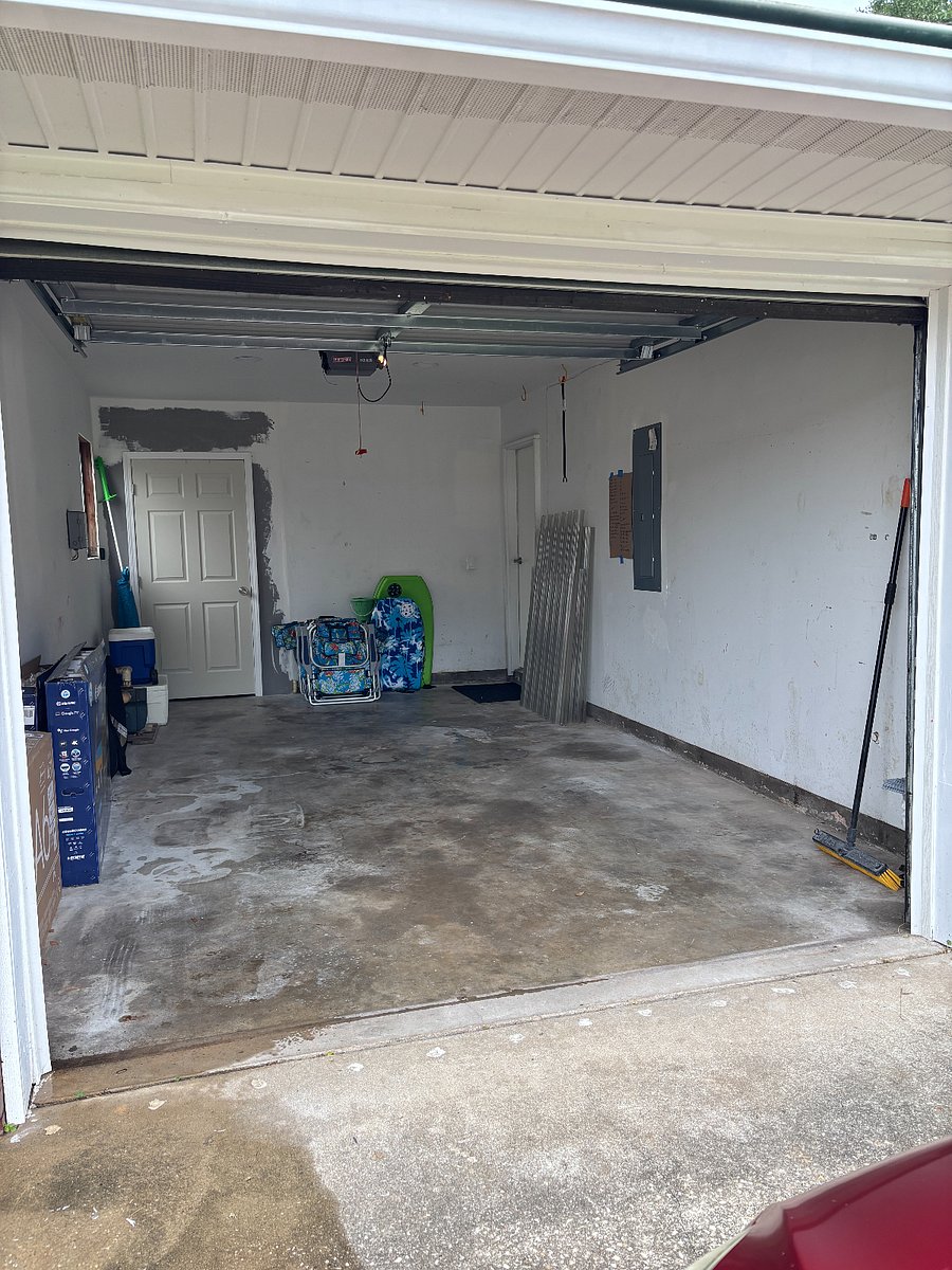 Single car garage with remote control opener included