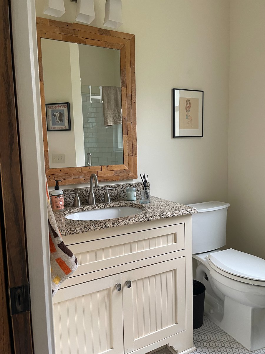 Main floor bathroom with shower