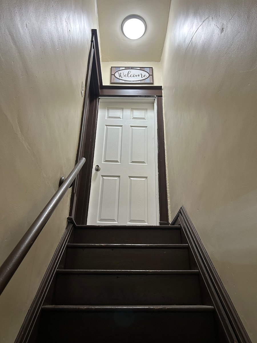 Private front entrance to apartment