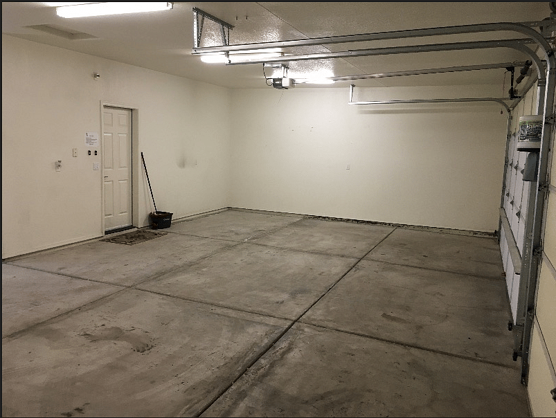 2 car garage area